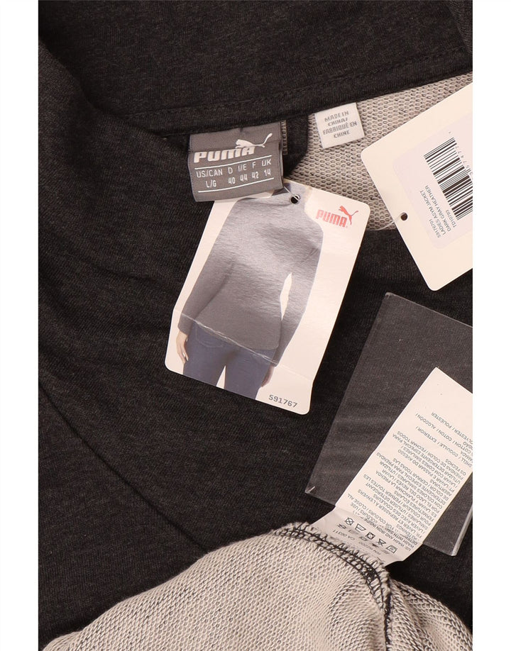 Giacca da ginnastica da donna PUMA UK 14 Large in cotone grigio