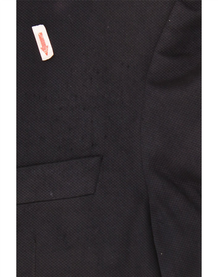 Giacca blazer da uomo a 2 bottoni Zara EU 48 cotone blu navy medio