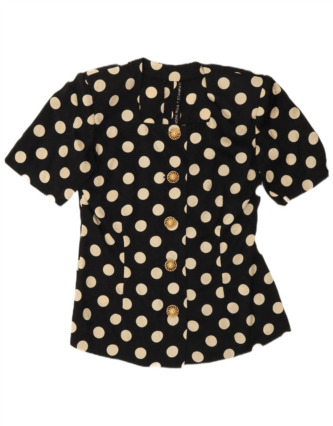 Set gonna vintage in 2 pezzi a maniche corte da donna UK 12 medio W28 nero