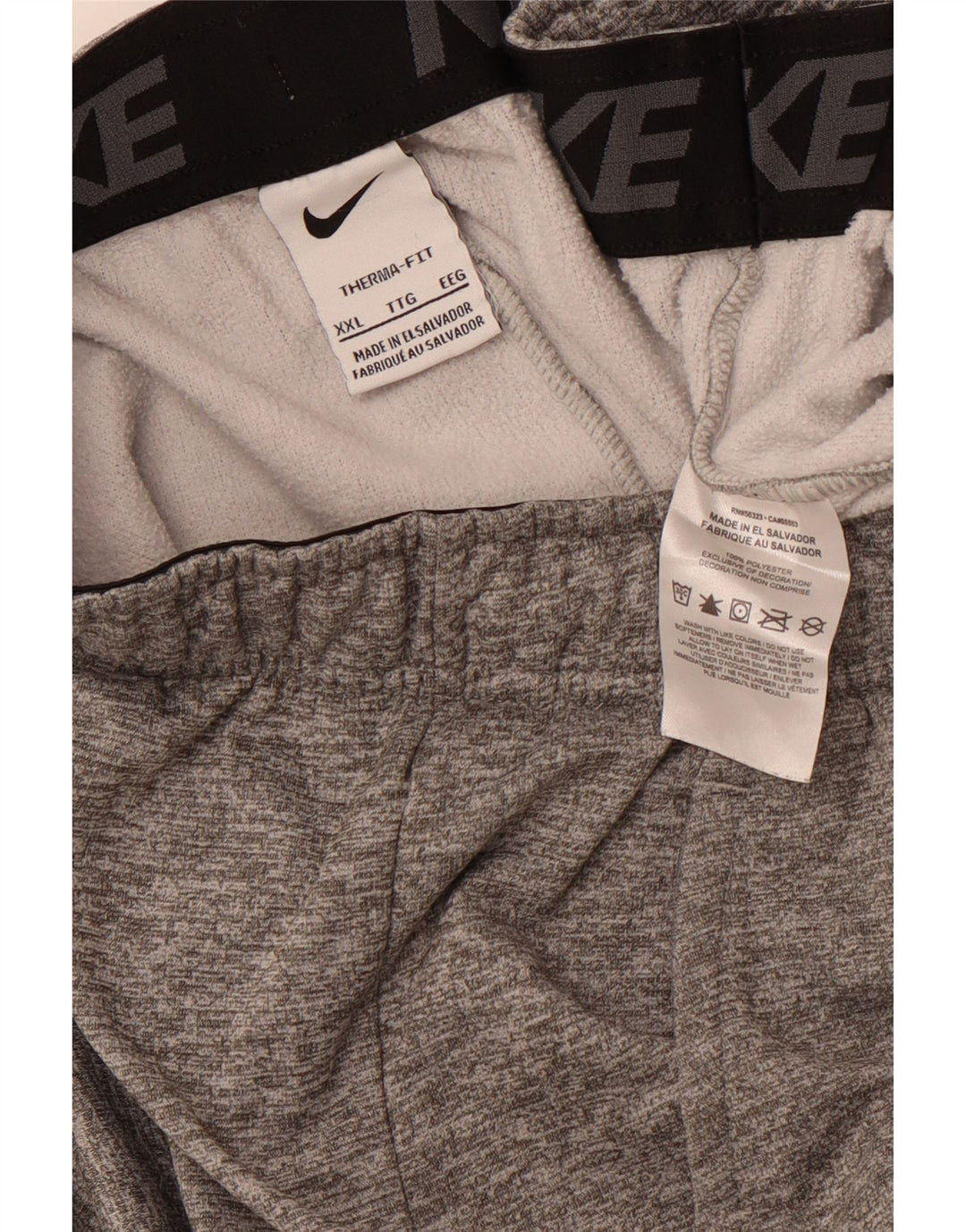 NIKE Pantaloni da tuta con grafica Therma-Fit da uomo Joggers 2XL Grigio chiazzato