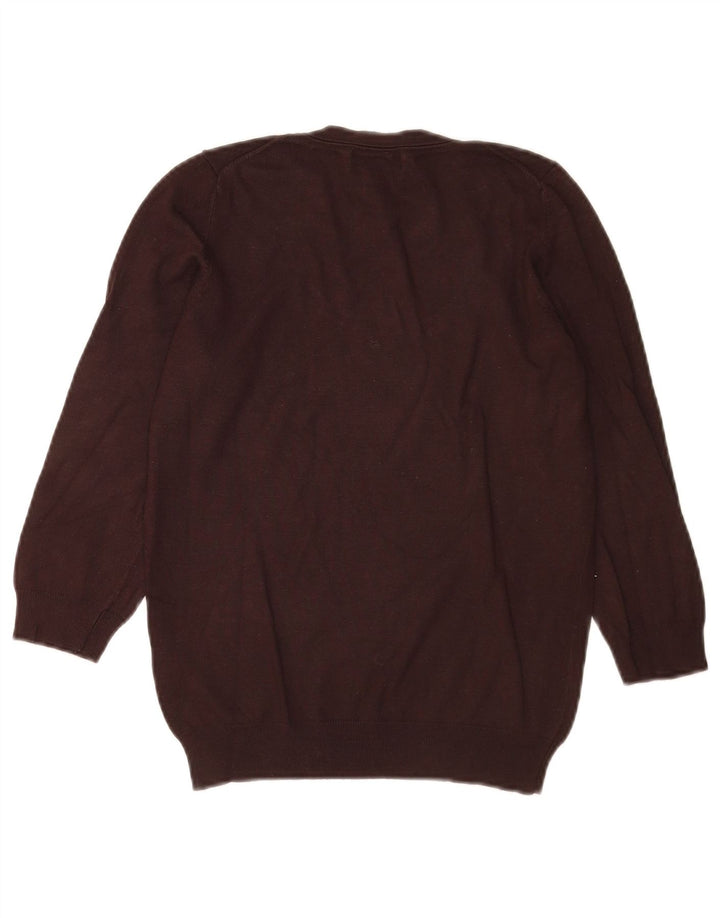 Maglione maglione con scollo a barca da donna Marks & Spencer UK 12 Marrone medio