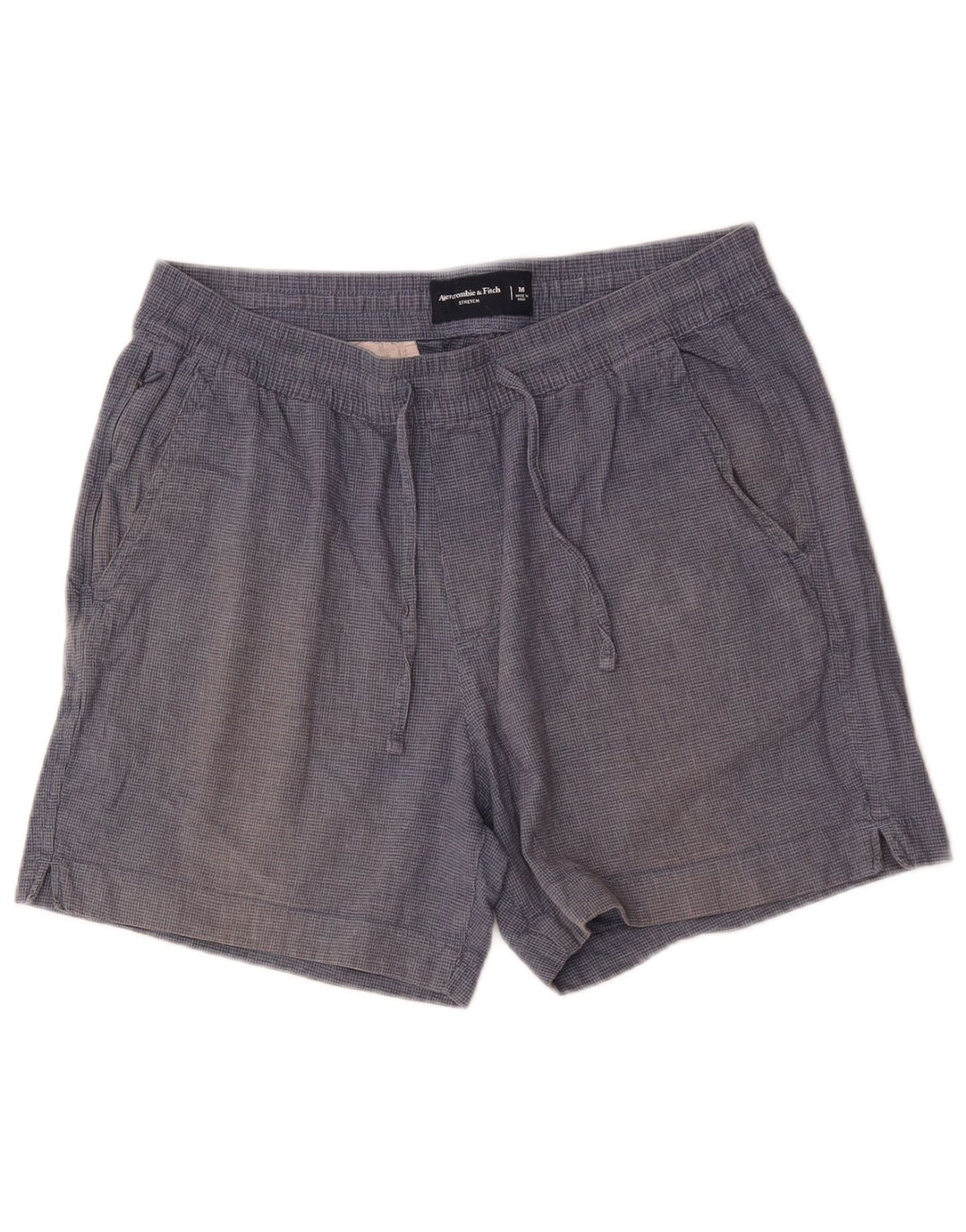 Pantaloncini chino da donna Abercrombie & Fitch medi W32 blu navy pied de poule
