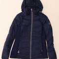 MICHAEL KORS Womens Hooded Padded Jacket UK 14 Medium Navy Blue Polyester Vintage Michael Kors and Second-Hand Michael Kors from Messina Hembry 