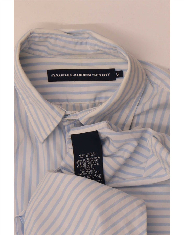 Camicia da donna Ralph Lauren US 6 cotone gessato blu medio