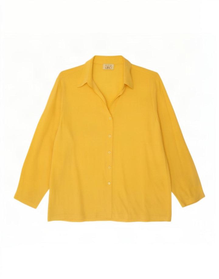 Camicia da donna ELENA MIRO UK 16 grande gialla