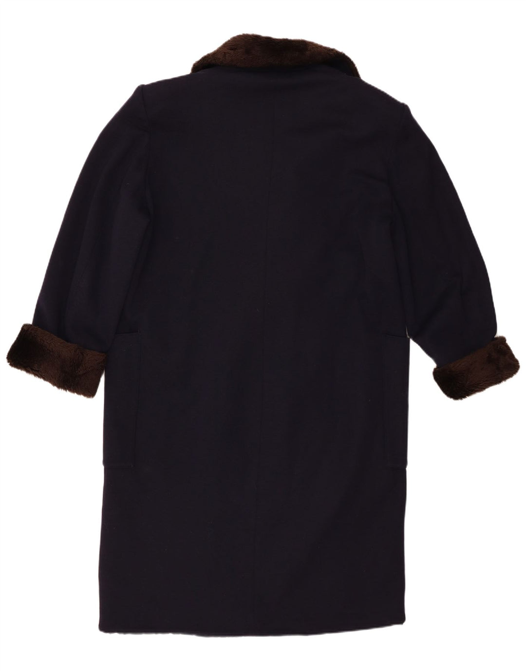 Cappotto doppiopetto da donna Sportmax UK 16 grande blu navy