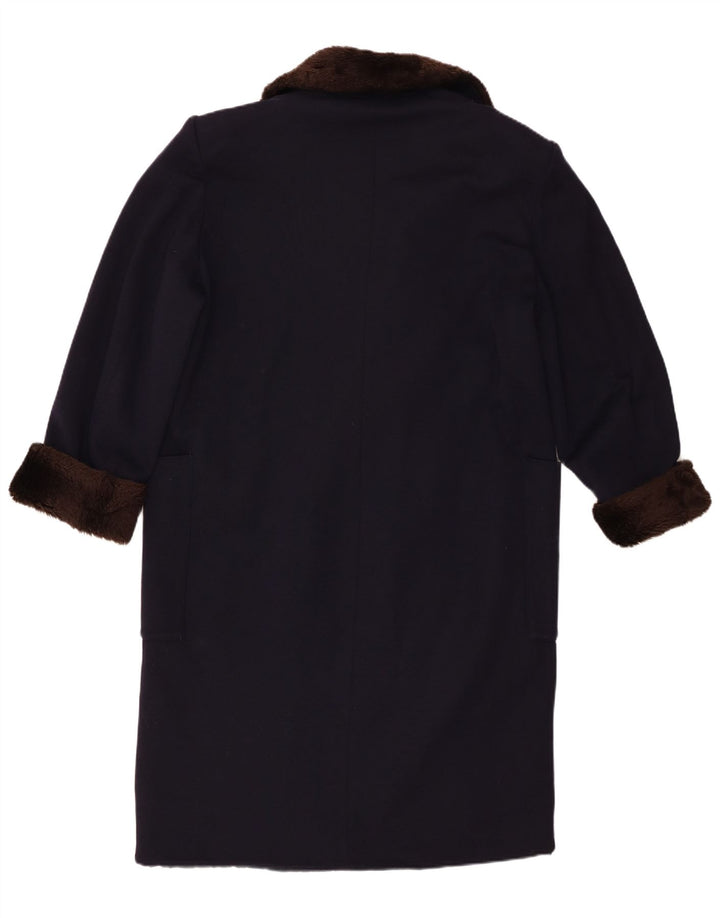 Cappotto doppiopetto da donna Sportmax UK 16 grande blu navy