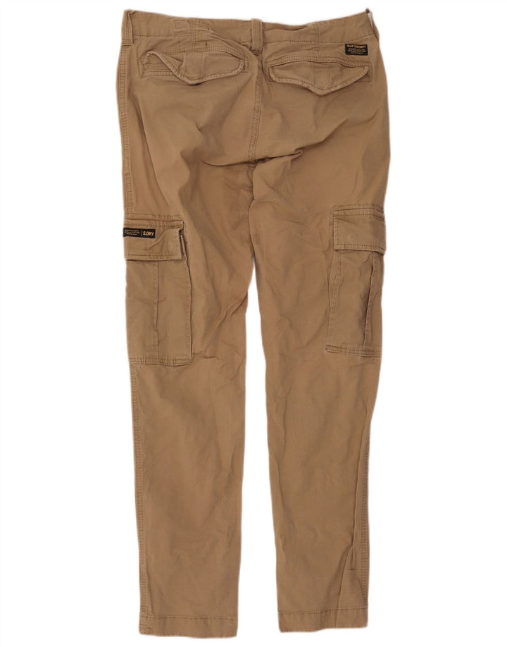 Pantaloni cargo slim da uomo Superdry W30 L32 in cotone beige