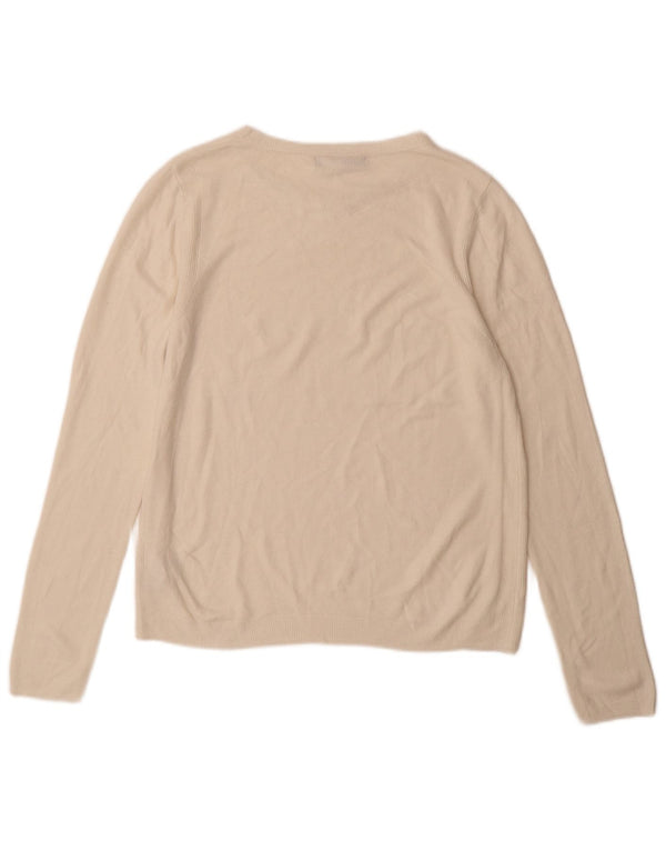 Maglione da donna Marks & Spencer con scollo a barca UK 12 Acrilico bianco medio