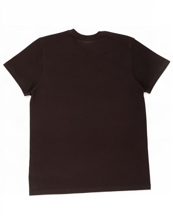 T-shirt grafica Adidas da uomo con tre strisce, cotone medio nero