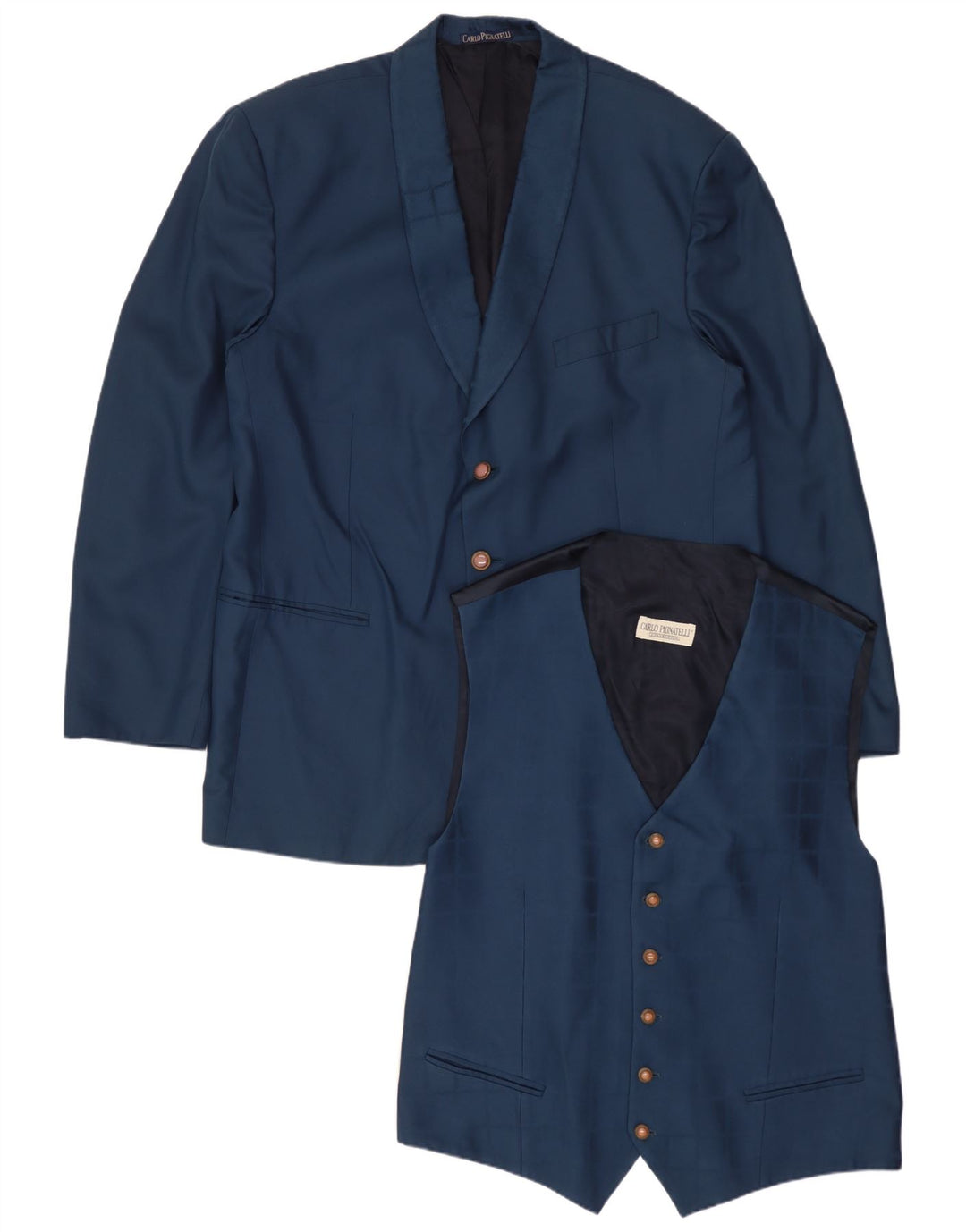 Carlo Pignatelli Completo da Uomo 2 Pezzi IT 56 3XL Blu Seta