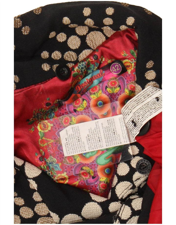 Soprabito da donna DESIGUAL EU 42 Large Nero Acrilico geometrico