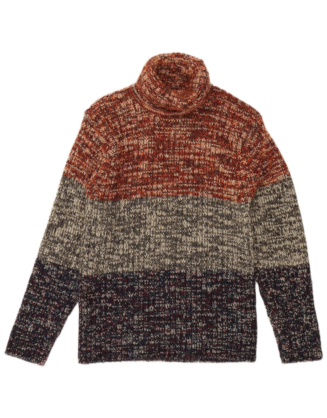 Maglione Moto da uomo con collo alto e maglione color block medio multicolore