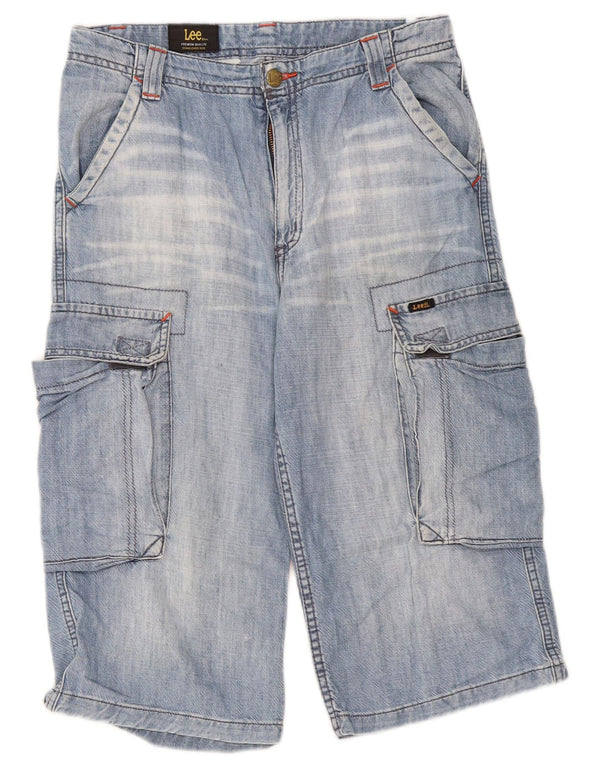 Pantaloncini cargo Lee Stanton da bambino 13-14 anni W30 in cotone blu