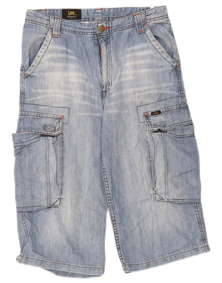 Pantaloncini cargo Lee Stanton da bambino 13-14 anni W30 in cotone blu
