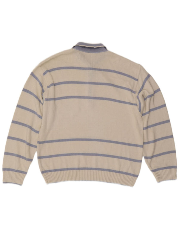 Maglione Maglione Uomo Collo Alto Maselli IT 52 Cotone A Righe Grandi Bianche