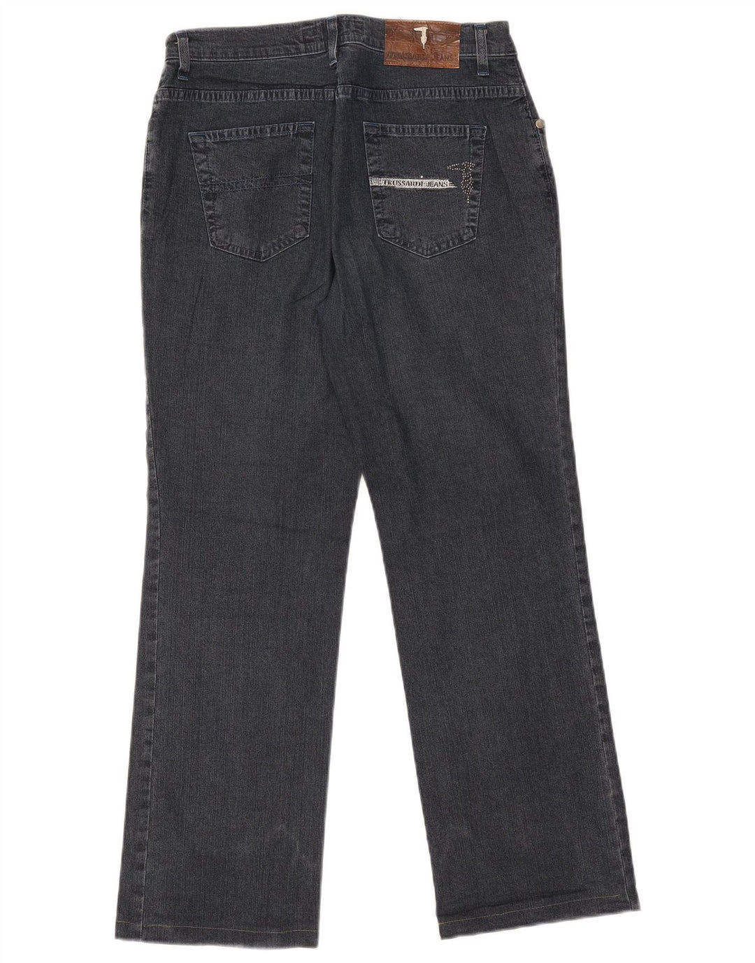 Jeans Dritti Donna Trussardi W29 L28 Cotone Blu Navy