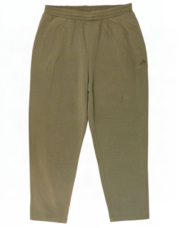 Pantaloni da tuta con grafica Adidas da uomo piccoli color kaki