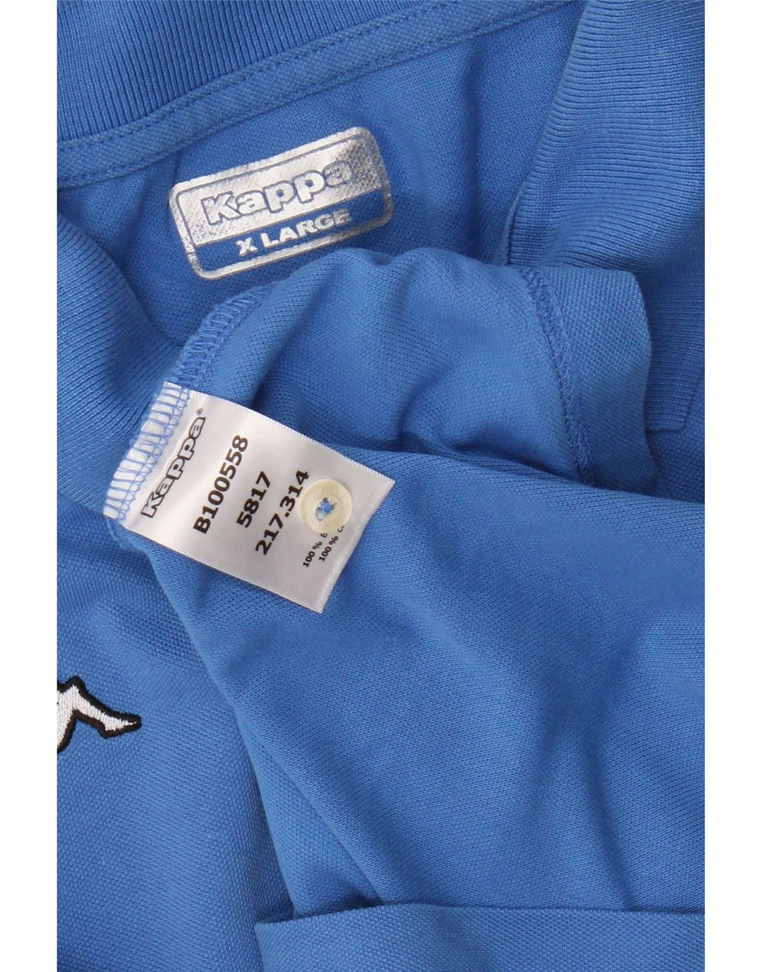 Polo Kappa Uomo XL Cotone Blu