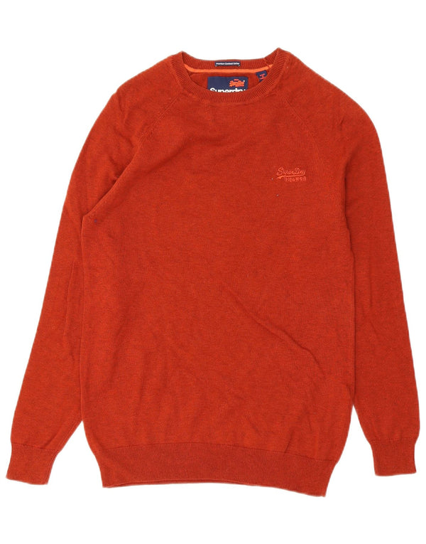 Maglione da uomo con scollo a barca Superdry piccolo in cotone arancione