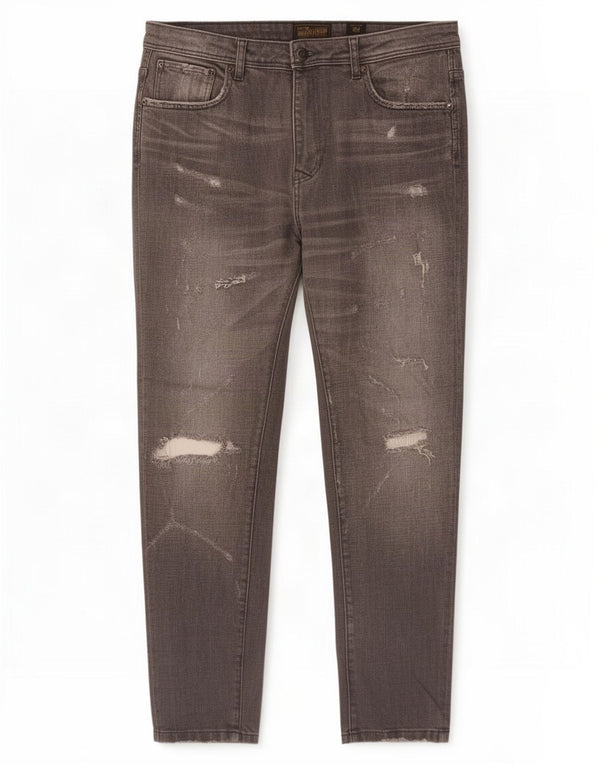 Jeans skinny effetto consumato Zara da uomo EU 42 Large W32 L28 Cotone grigio