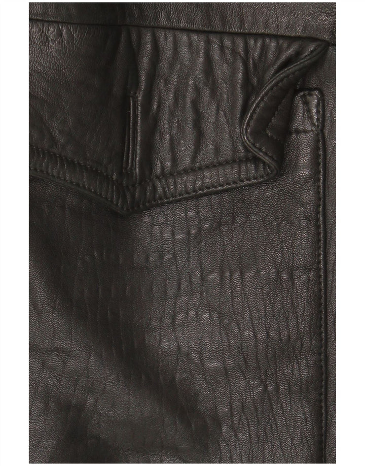 Giacca in pelle oversize da donna Henry Cottons IT 42 Pelle nera media