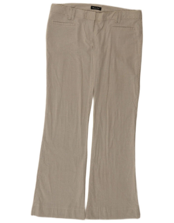 Pantaloni casual da donna Massimo Dutti EU 42 Large W32 L30 Gessato beige