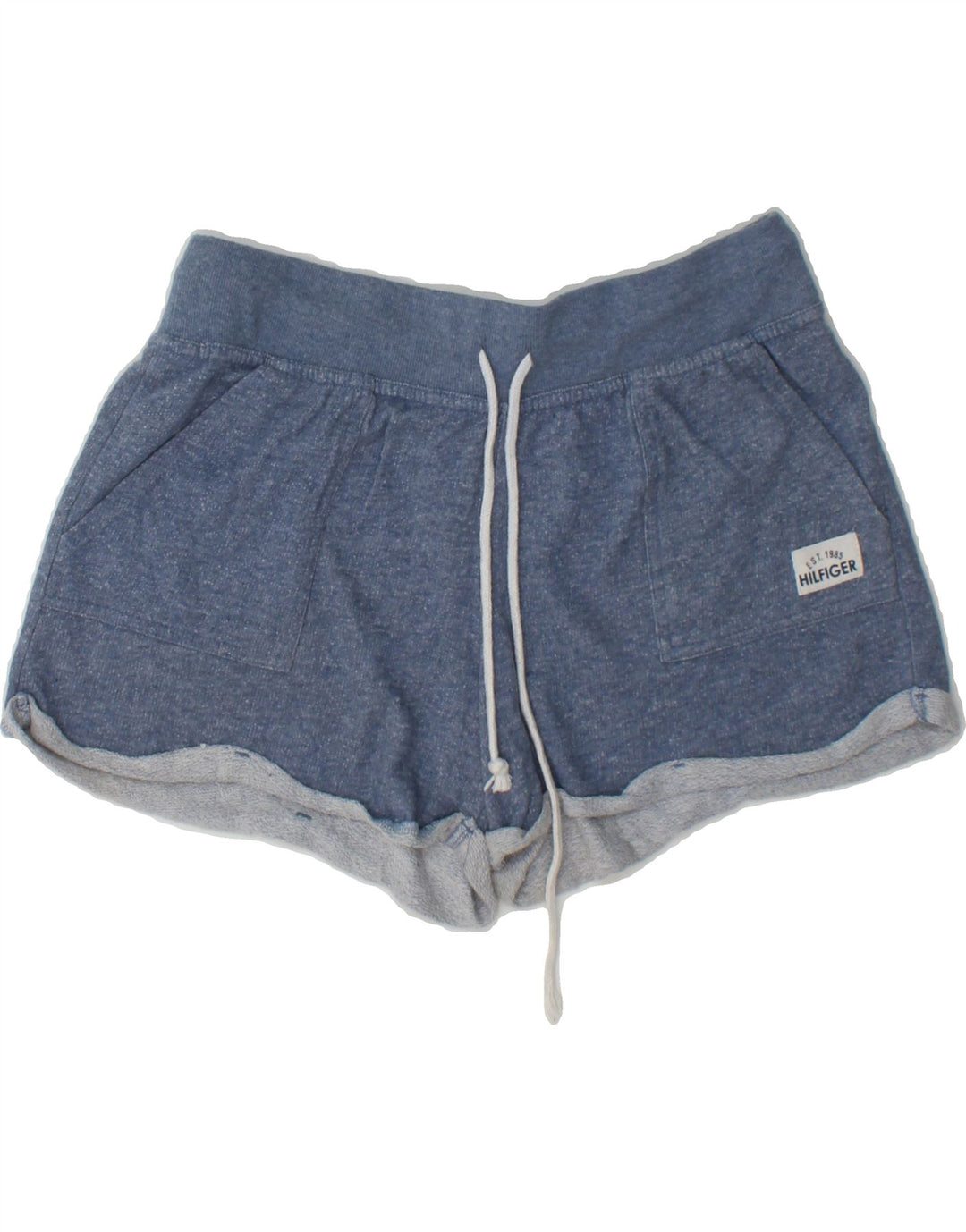 TOMMY HILFIGER Womens Sport Shorts UK 14 Medium Blue Cotton Vintage Tommy Hilfiger and Second-Hand Tommy Hilfiger from Messina Hembry 