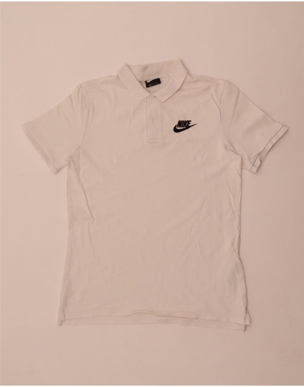 Polo Nike da uomo in cotone bianco medio
