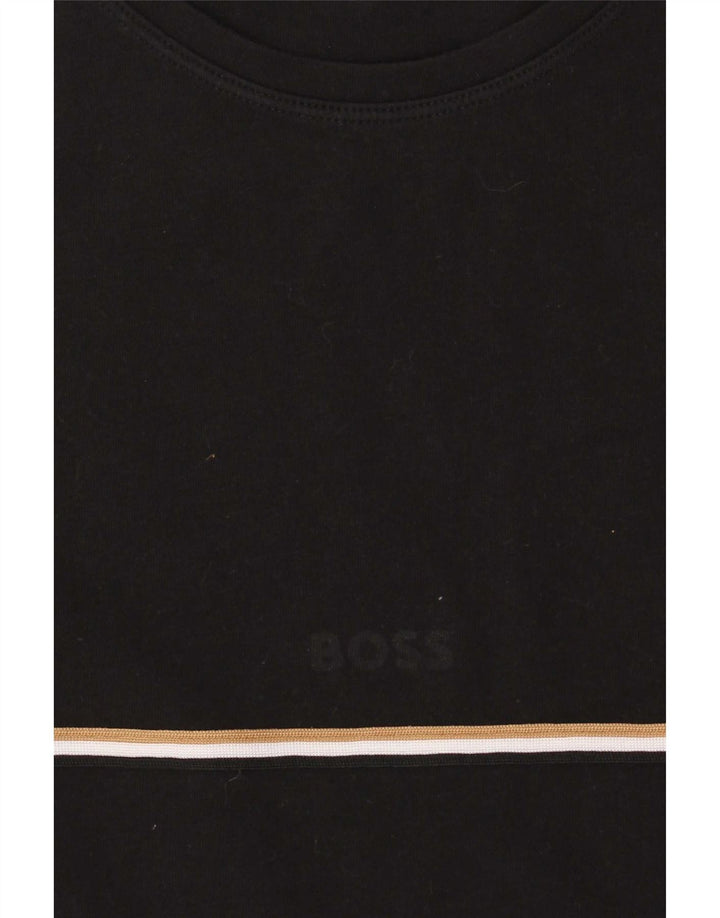 T-shirt da uomo Hugo Boss Top in cotone nero medio