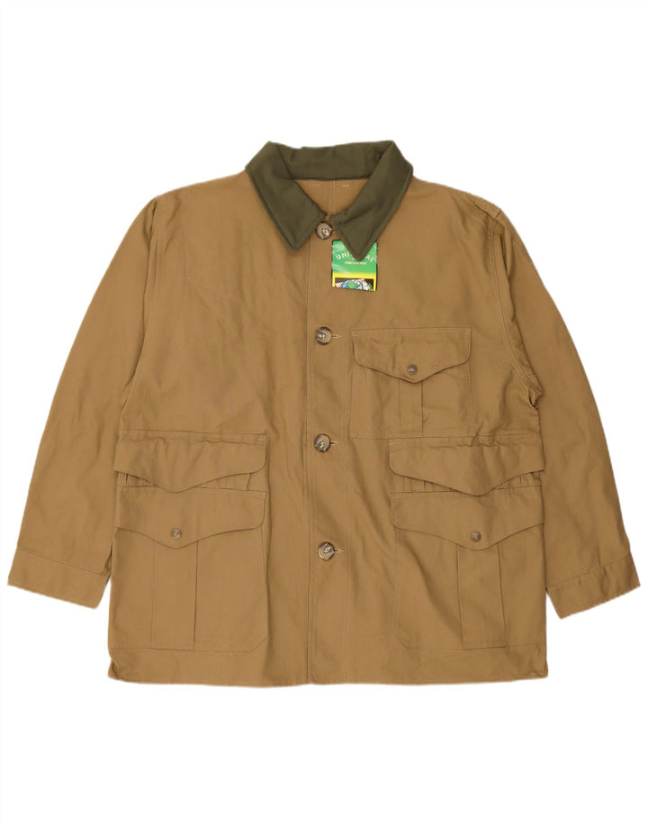 Giacca utilitaria vintage da uomo IT 54 2XL cotone kaki