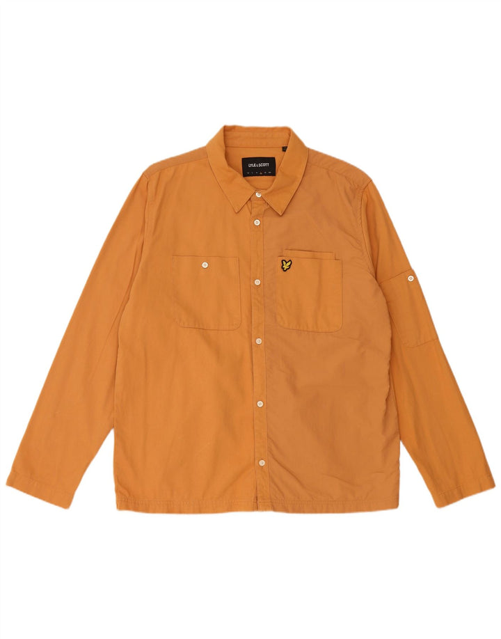 Camicia da uomo LYLE & SCOTT grande in cotone arancione