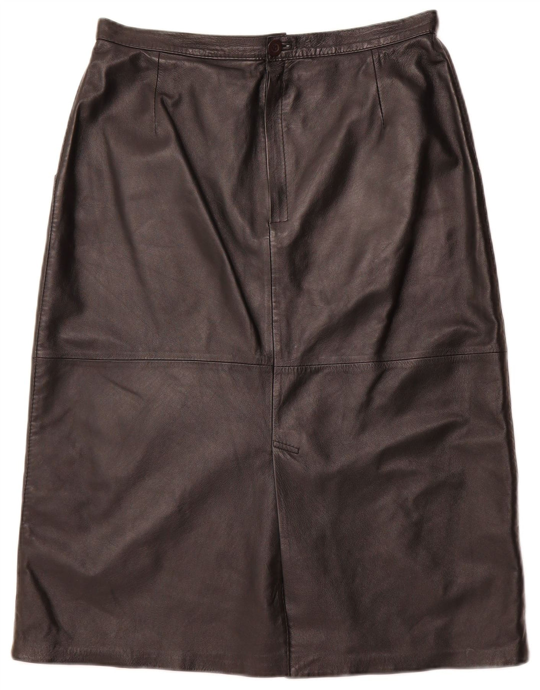 Gonna in pelle da donna VINTAGE IT 44 media W32 nera