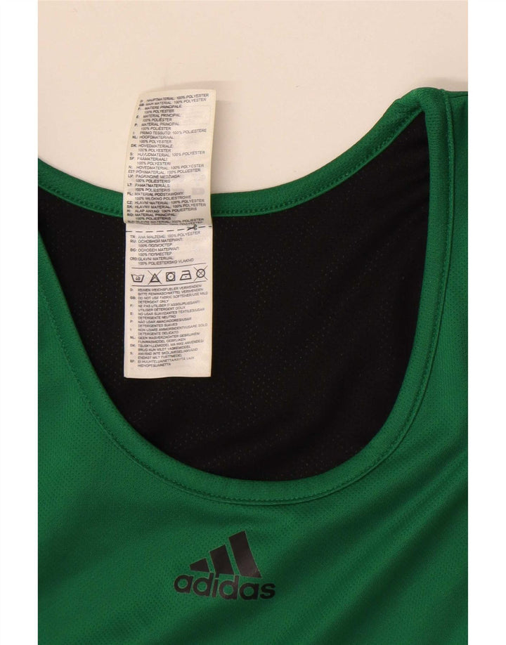 Canotta Adidas da uomo piccola in poliestere verde