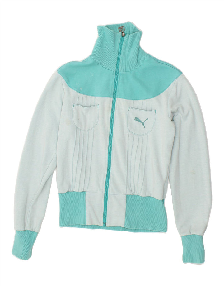 PUMA Womens Tracksuit Top Jacket UK 12 Medium  Turquoise Vintage Puma and Second-Hand Puma from Messina Hembry 