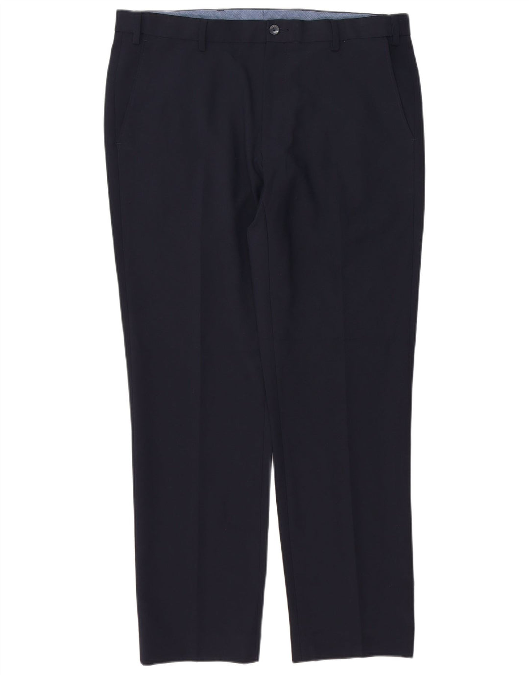 Pantaloni chino vestibilità regolare da uomo Marks & Spencer W36 L31 poliestere blu navy