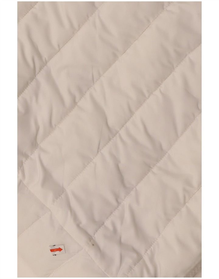 Giacca imbottita con cappuccio da donna SUPERDRY UK 14 Poliestere bianco medio