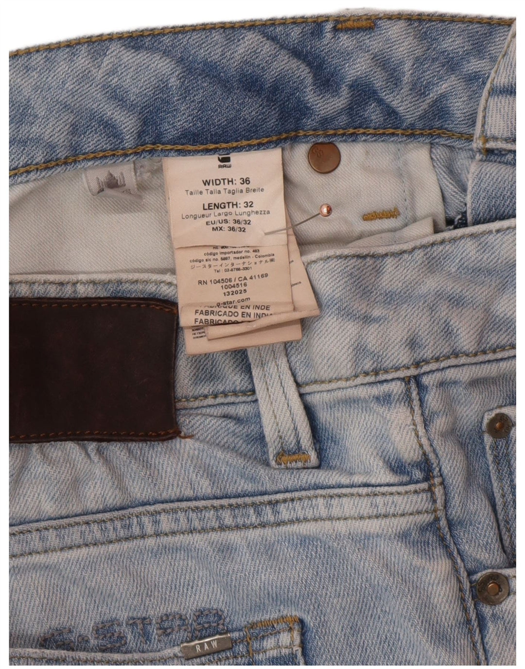 Jeans slim invecchiati da uomo G-STAR W36 L32 cotone blu