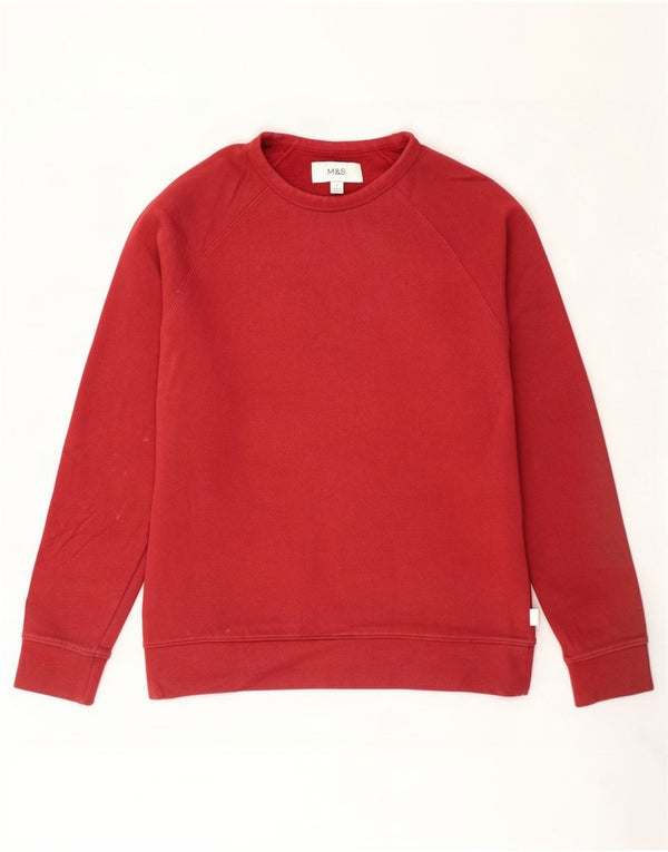 Felpa da uomo Marks & Spencer piccola in cotone rosso