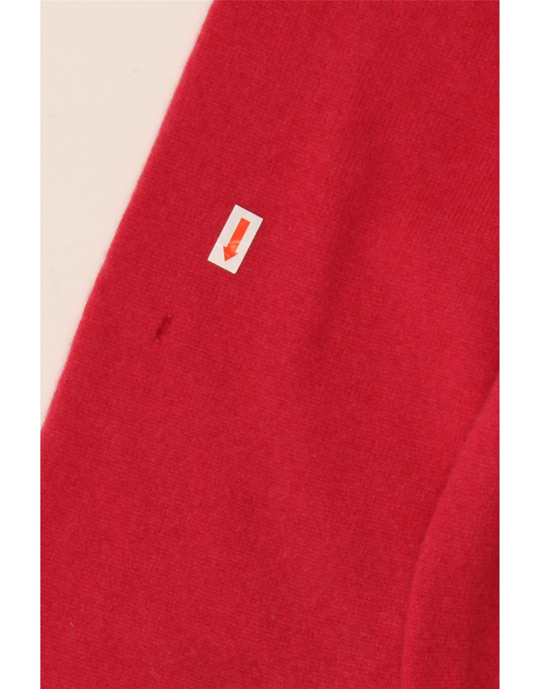 CREW CLOTHING Maglione da uomo con scollo a V in lana merino rosso medio