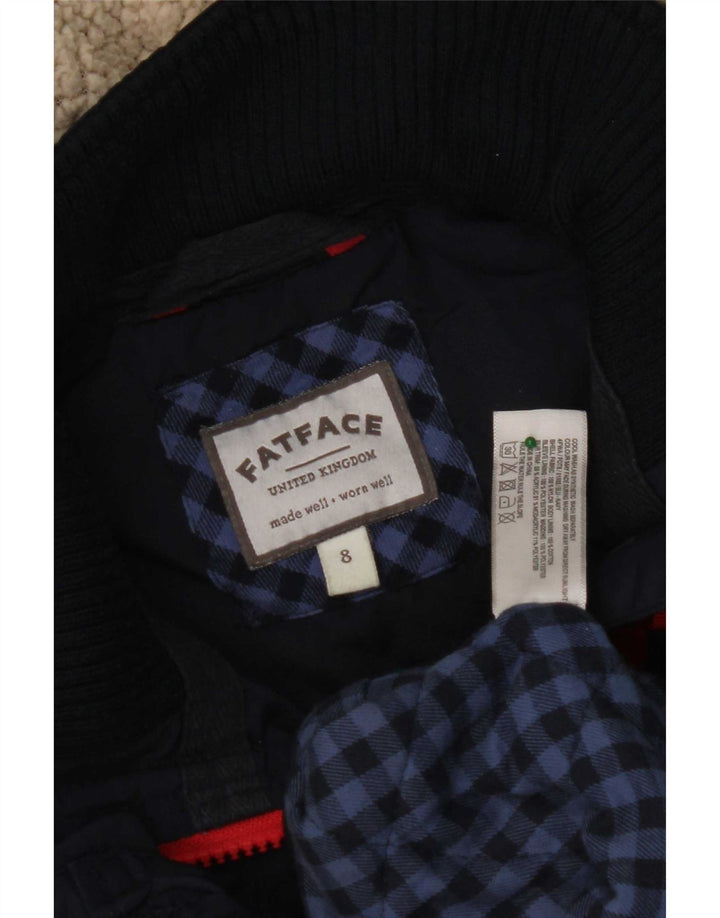 Giacca imbottita con cappuccio da donna Fat Face UK 8 piccola in nylon blu navy