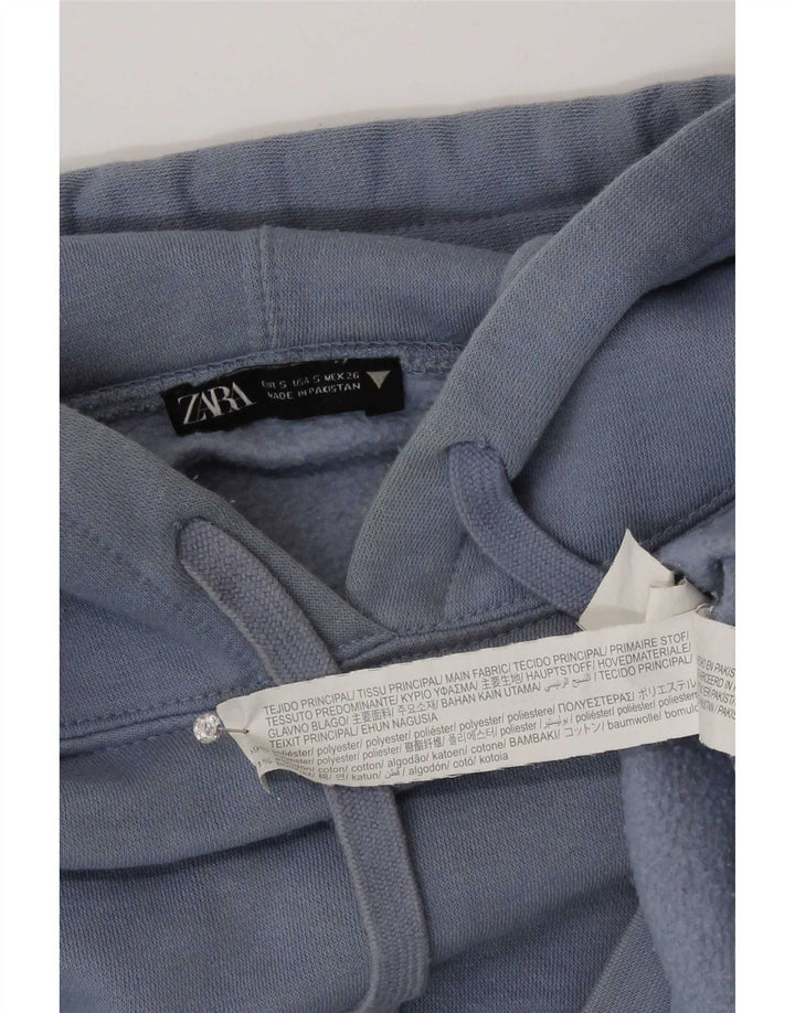 Maglione oversize con cappuccio da donna Zara UK 10 piccolo poliestere blu