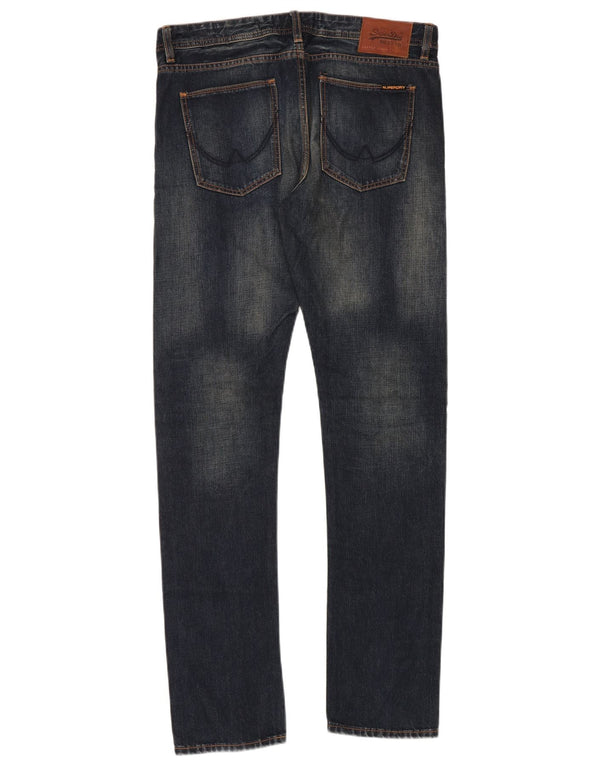 Jeans skinny da uomo con vestibilità standard invecchiata Superdry W32 L32 cotone blu