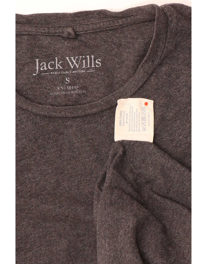 T-shirt da uomo Jack Wills Top piccola in cotone grigio