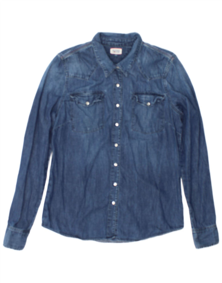 Camicia di jeans da donna Tommy Hilfiger UK 14 Large Blu Navy