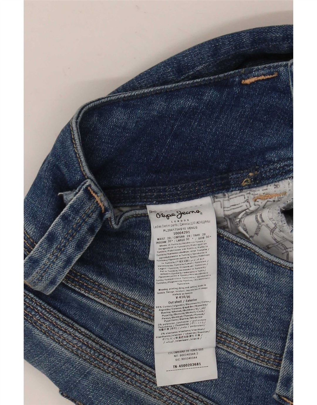 Jeans slim da donna PEPE Jeans W29 L30 cotone blu