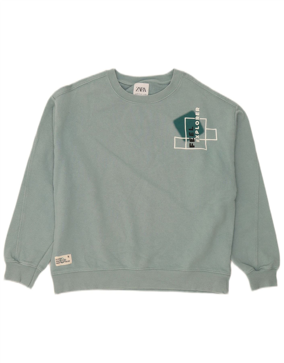 Felpa con grafica Zara per ragazzi 13-14 anni in cotone blu