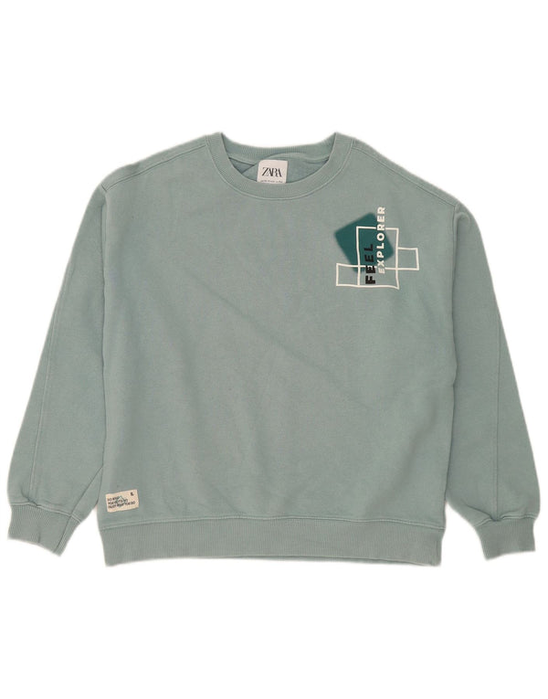 Felpa con grafica Zara per ragazzi 13-14 anni in cotone blu