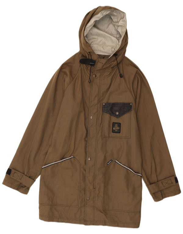 Giacca Parka con cappuccio da uomo Refrigiwear UK 40 Large in cotone kaki