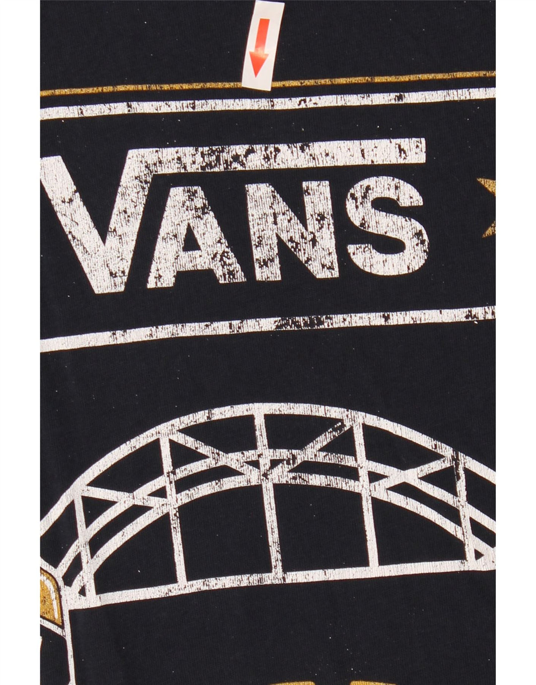 T-shirt grafica da uomo Vans Top in cotone blu navy medio